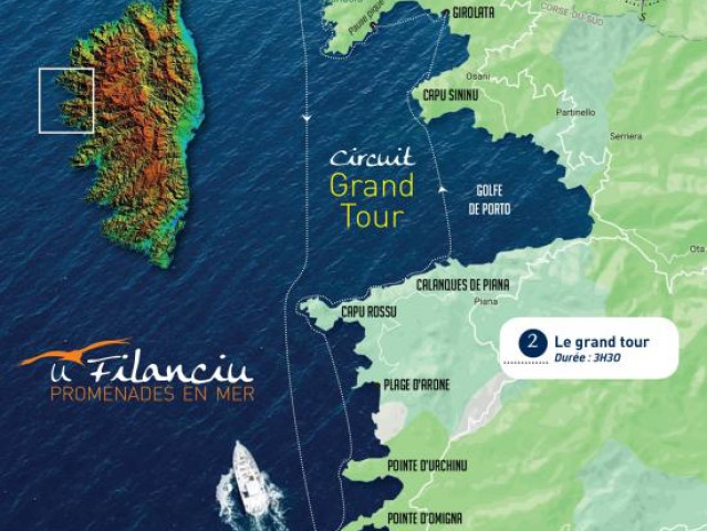 Promenade en mer Grand Tour à l'aube avec U Filanciu à Cargèse