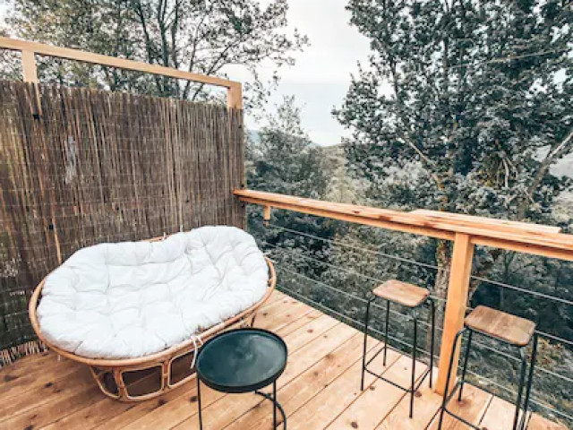 1 nuit dans une tiny house avec baignoire extérieure à Murato avec Kiffemu