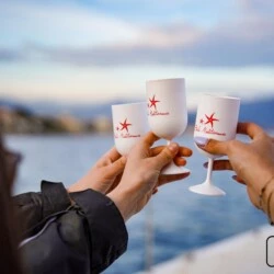 Sortie en catamaran au coucher du soleil avec DJ, grillades et punch à Ajaccio avec Kiffemu